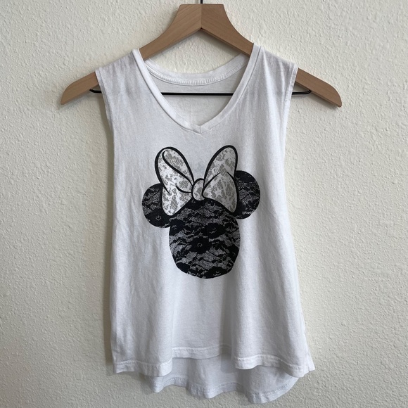 Disney Tops - Disney Women's White Minnie Mouse Muscle Tank Top